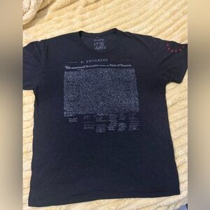 Black Graphic Tee 1776 United Constitution United States US size XXL 2XL